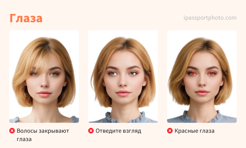 Требования к фото на документы - Глаза 