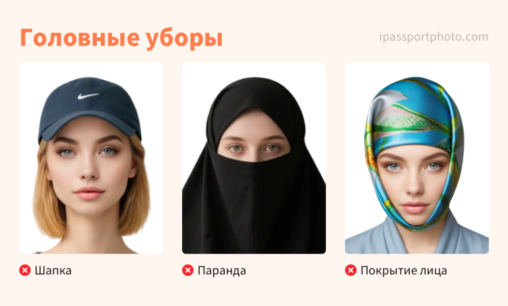 Требования к фото на документы - Головные уборы 