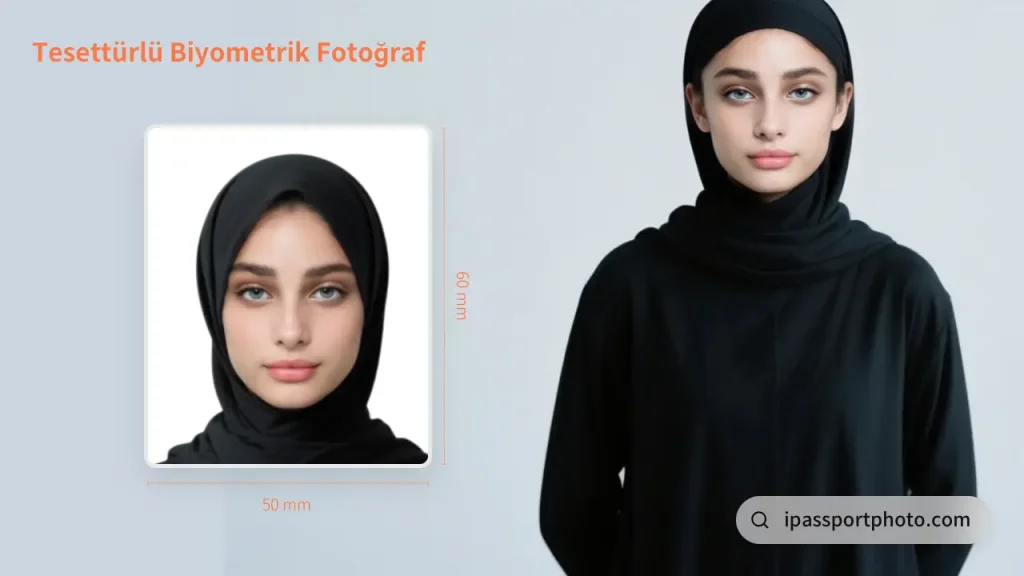 Tesettürlü Biyometrik Fotoğraf Nasıl Olmalı? 2 Tesettürlü Biyometrik Fotoğraf